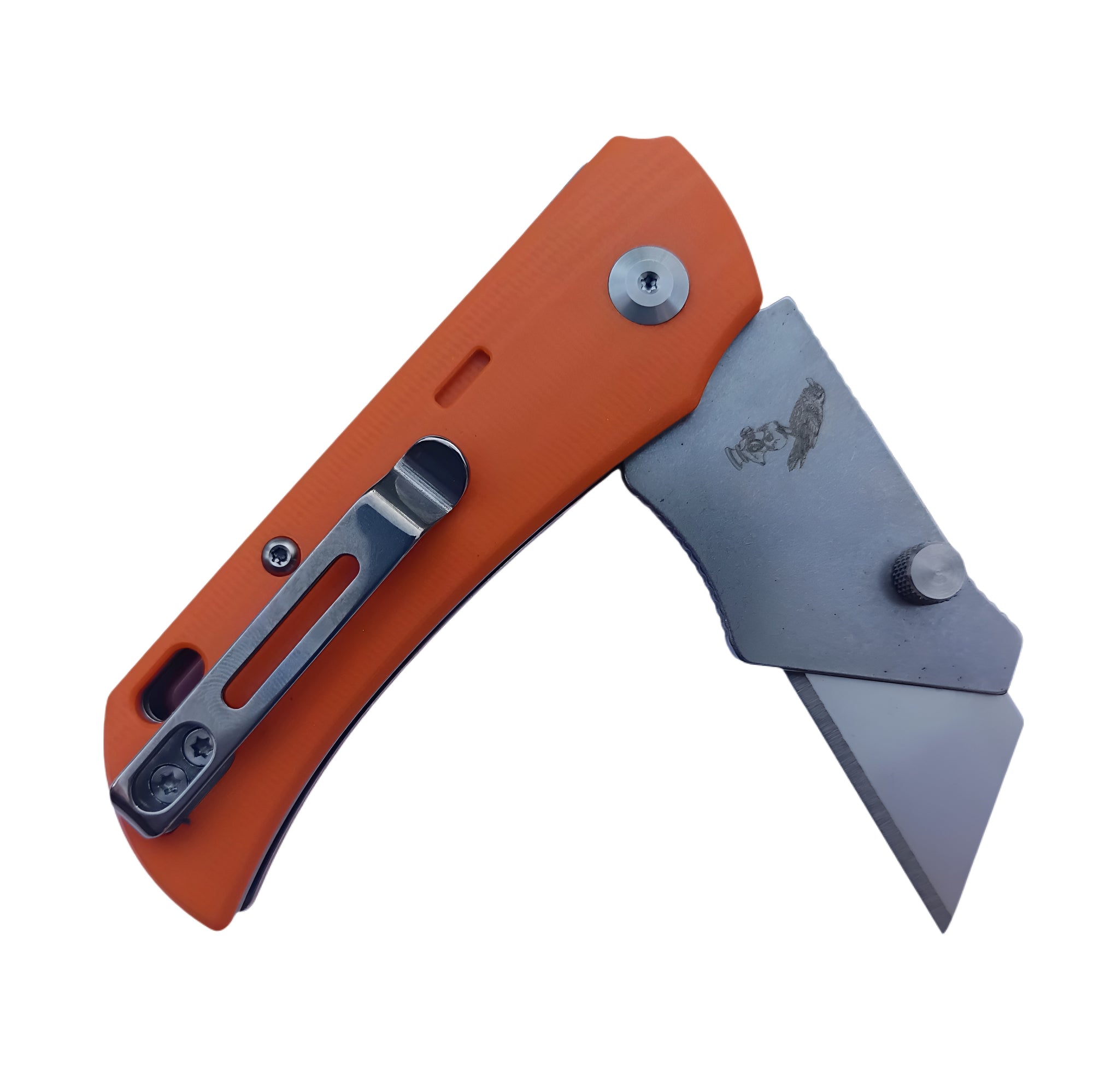 Twisted Assisted PALLAS Utility Knife – G10 Orange (Supplied with 5 Sheffield Blades)