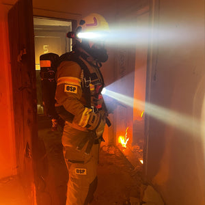 M-Fire Guardian XR mounted on firefighter kit