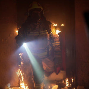 M-Fire Guardian XR red safety light in use